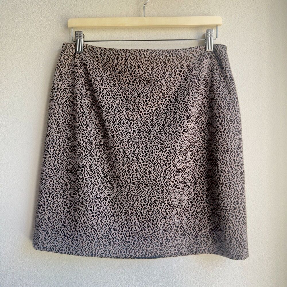 Tahari Above Knee Skirt Leopard Print w/ Lining Size L Old Money